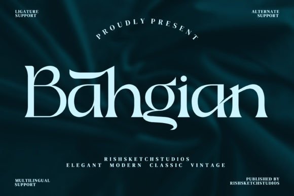 Bahgian Font: Elevating Brand Identity with Elegant Serifs