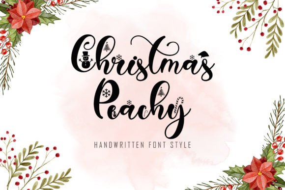 Christmas Peachy: A Festive Display Font for Editors
