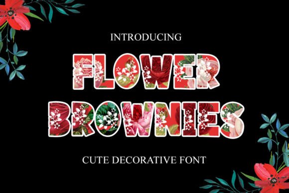 Flower Brownies: A Fresh Decorative Font for Editorial Design