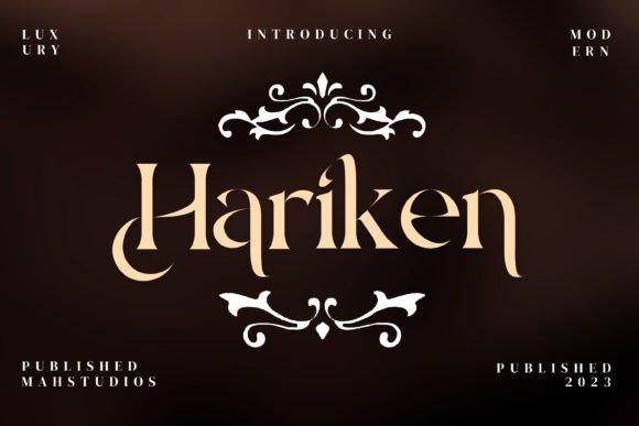 Hariken: A Serif Typeface for Elegant Branding