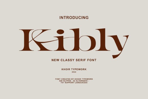 Kibly Serif Font: Elevate Your Brand Identity