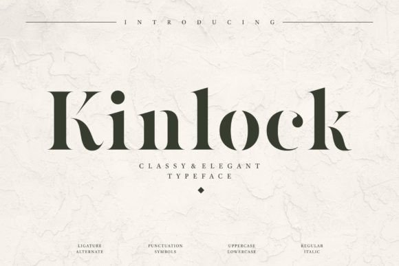 Kinlock: The Serif Font for Luxury Branding