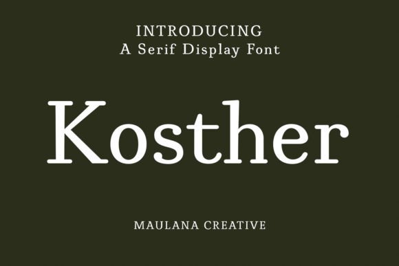 Kosther Serif Font Review for Web Design