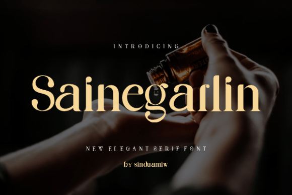 Sainegarline: A Bold Serif Font for Editorial Design