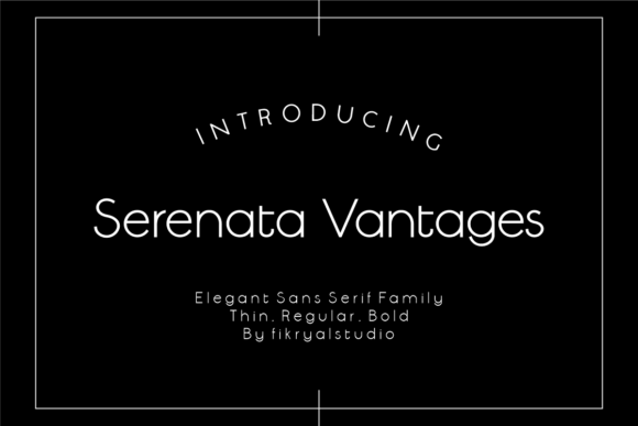 Serenata Vantages: A Modern Typeface for Editorial Design