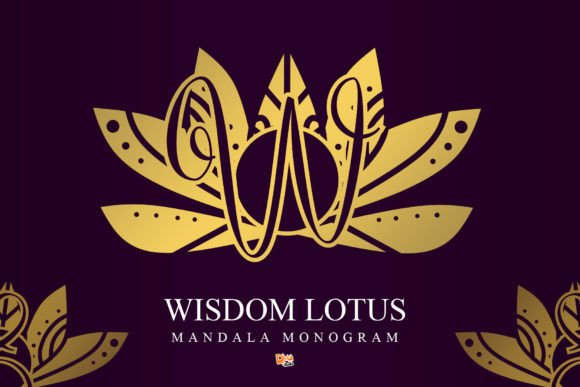 Wisdom Lotus Mandala Font for Branding